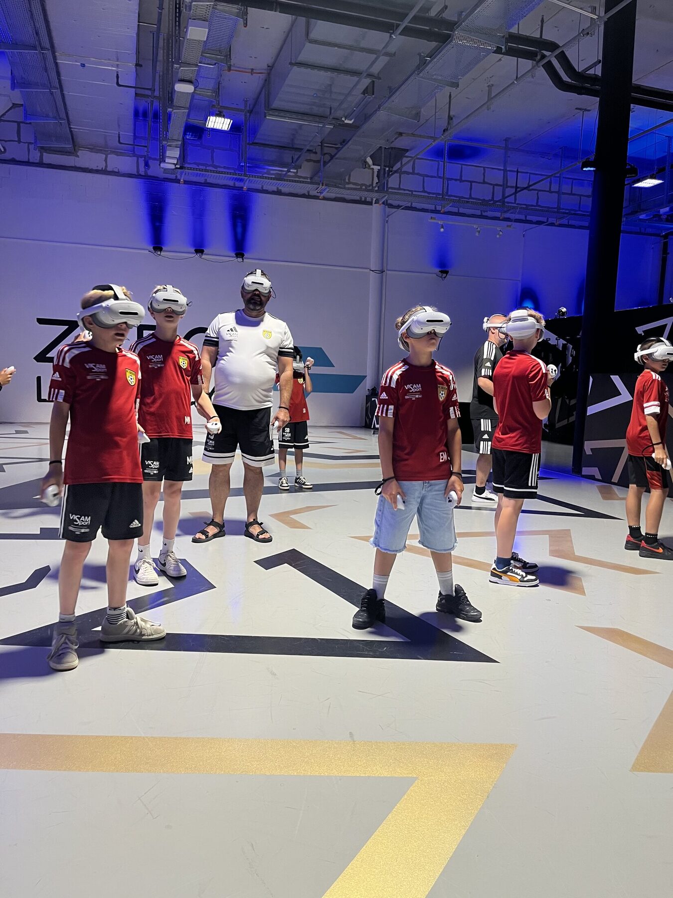 Children playing together at a VR City birthday party