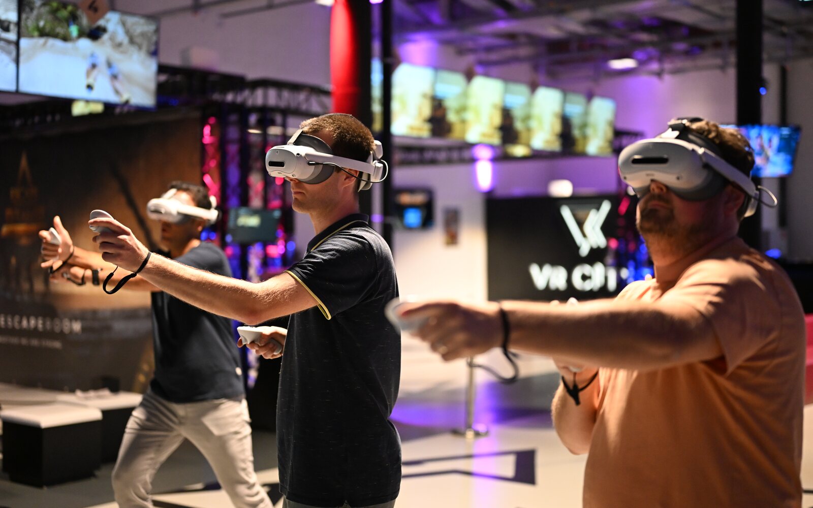 Team bei einem VR Event in der VR City Zürich